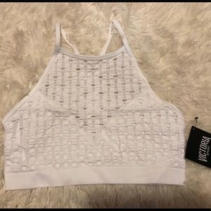 Victoria’s Secret Sports Bra Bralette White M NWT